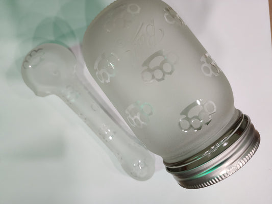 Mad Scientist Market gift set - sandblasted spoon n jar