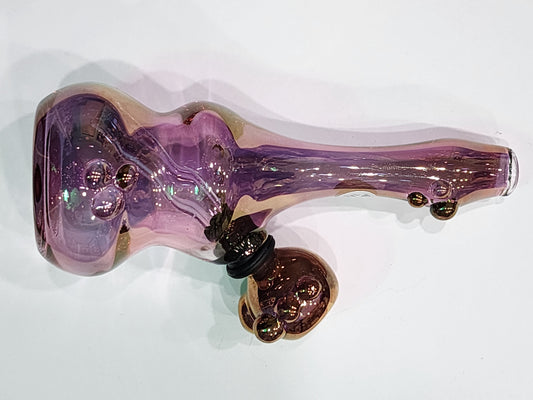 MidKnight Glass gold fumed bubbler