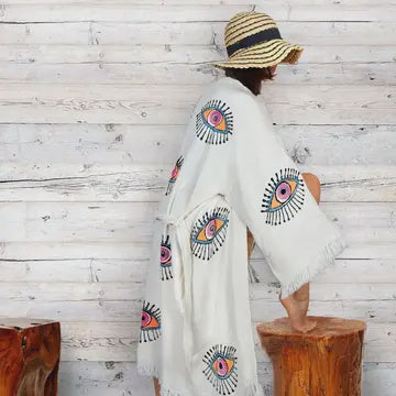 Neutral Multi Eye Kaftan