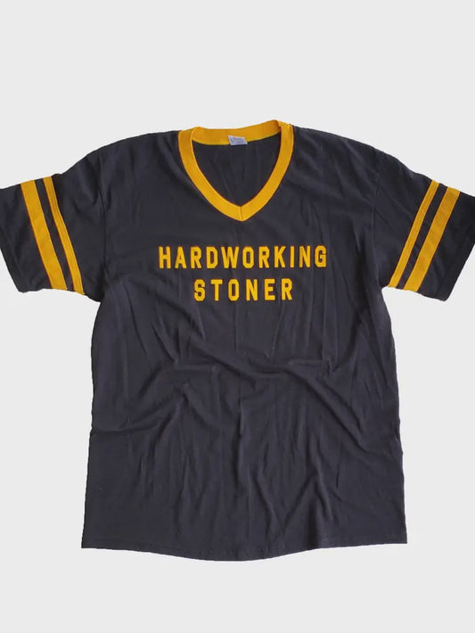 Hard Working Stoner Retro Ringer Tee
