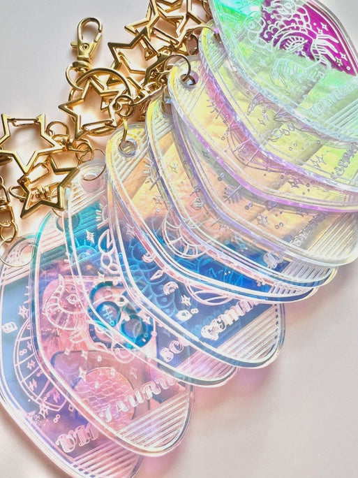 Iridescent Zodiac Keychains