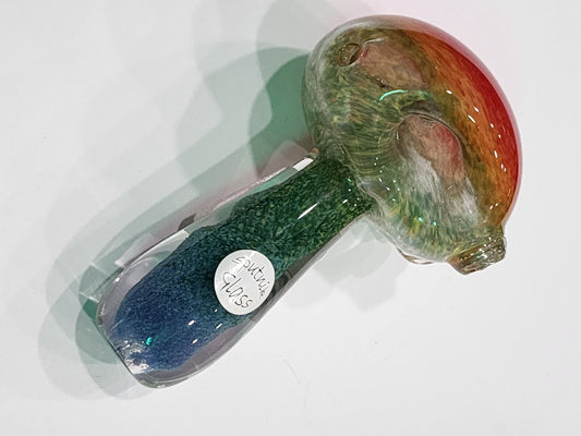 Sputnik Glass rainbow frit spoon