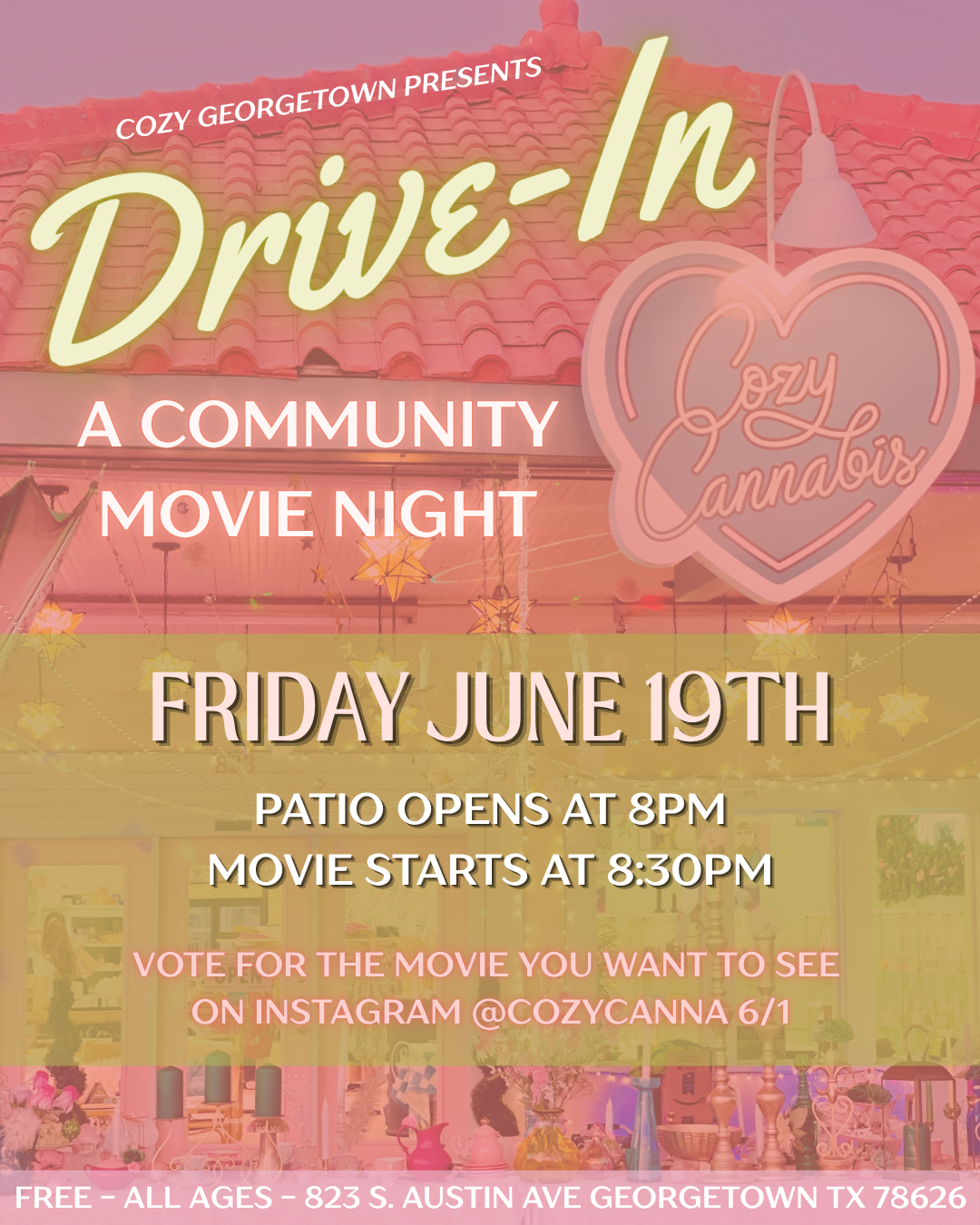 JUNE 19, 2026 | THE COZY DRIVE-IN