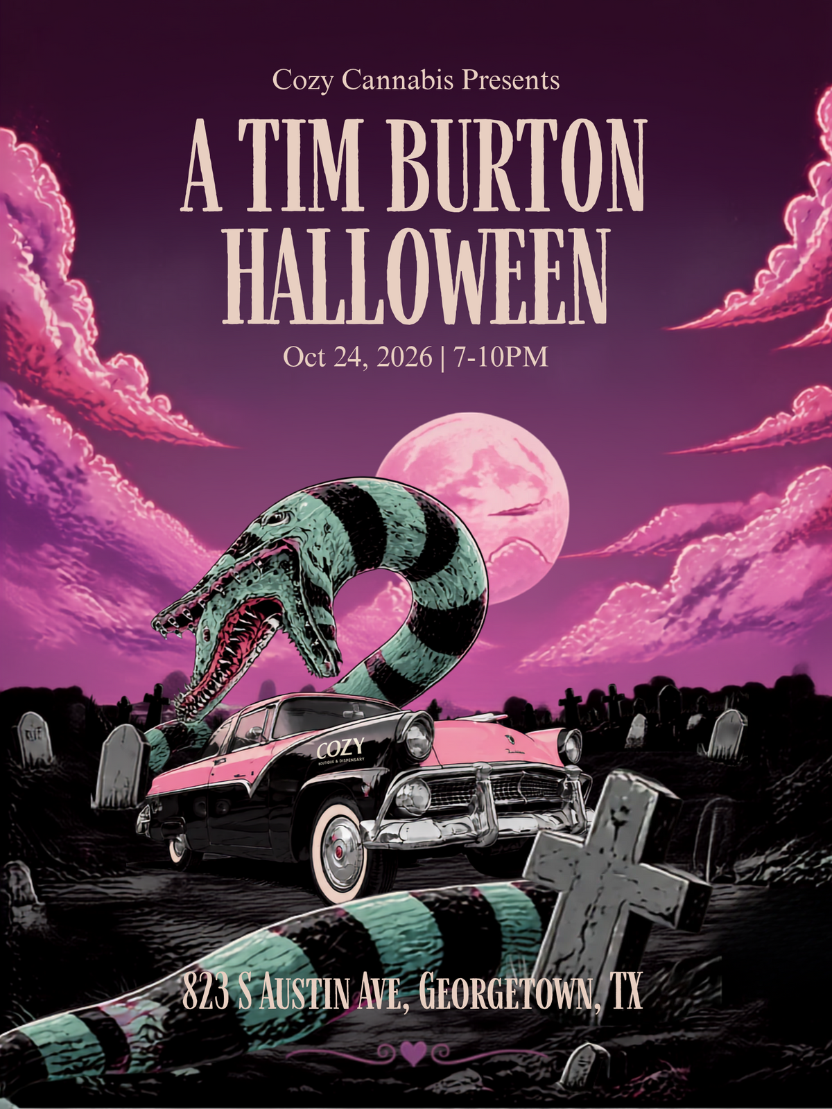 A Very Cozy Halloween: Our Tim Burton Night in Georgetown