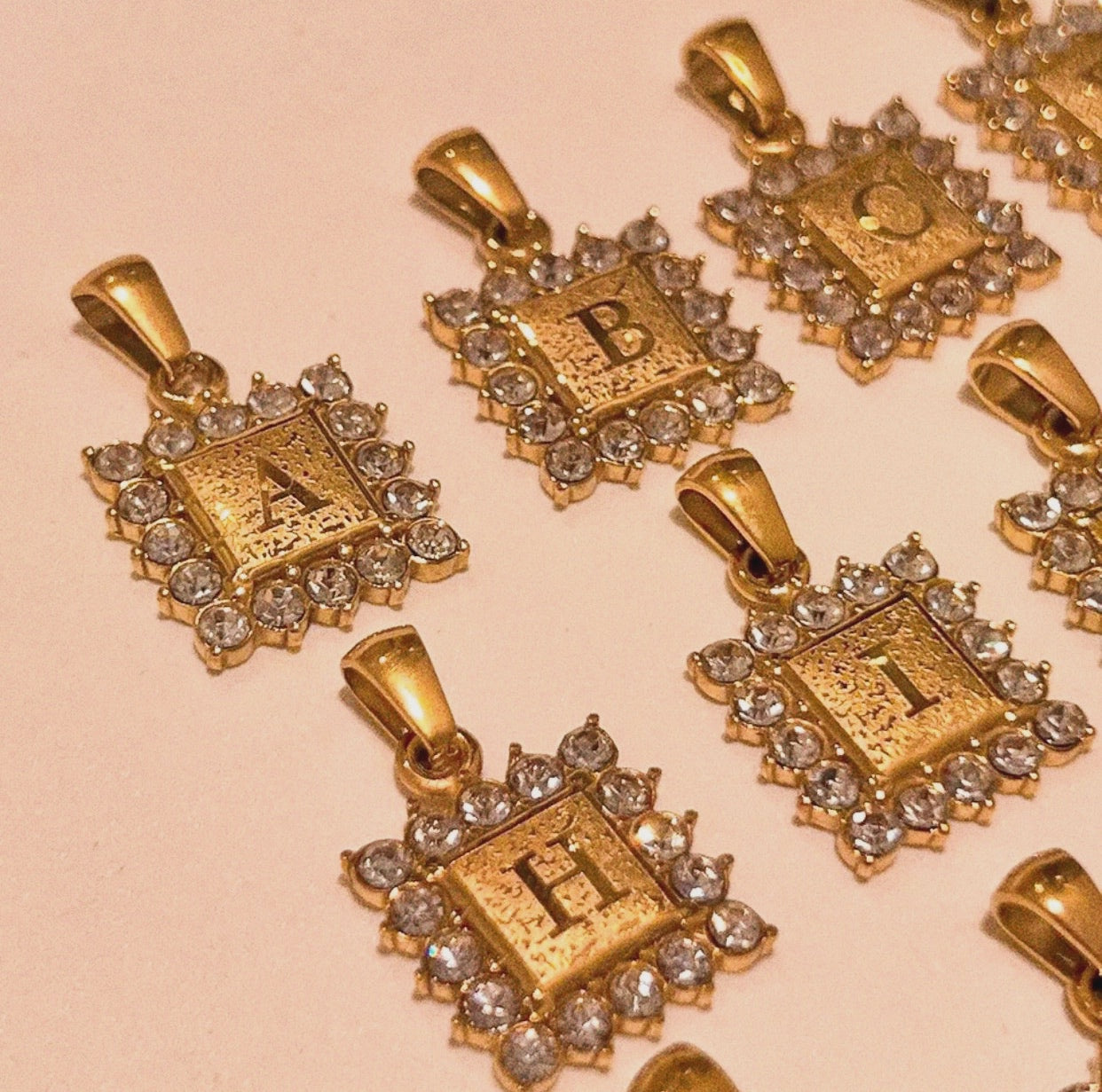 Goldie Square Initial Necklace