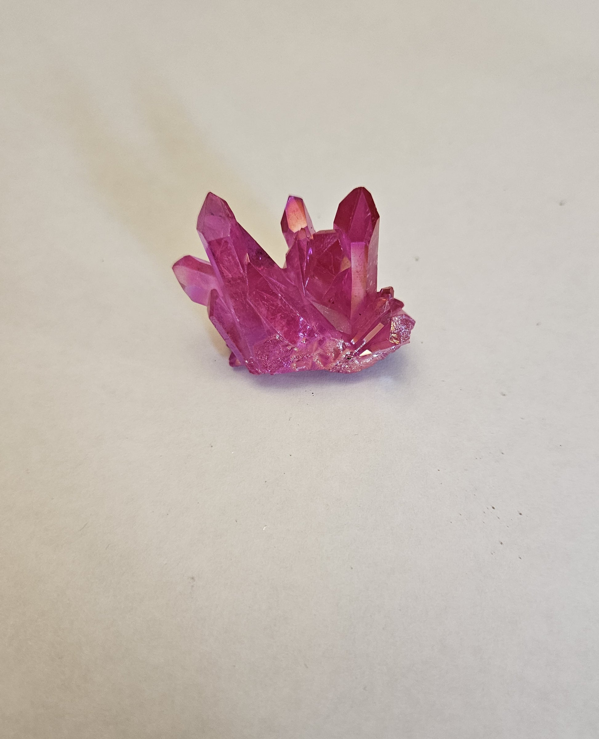 Hot Pink Rainbow Titanium Small Aura Quartz