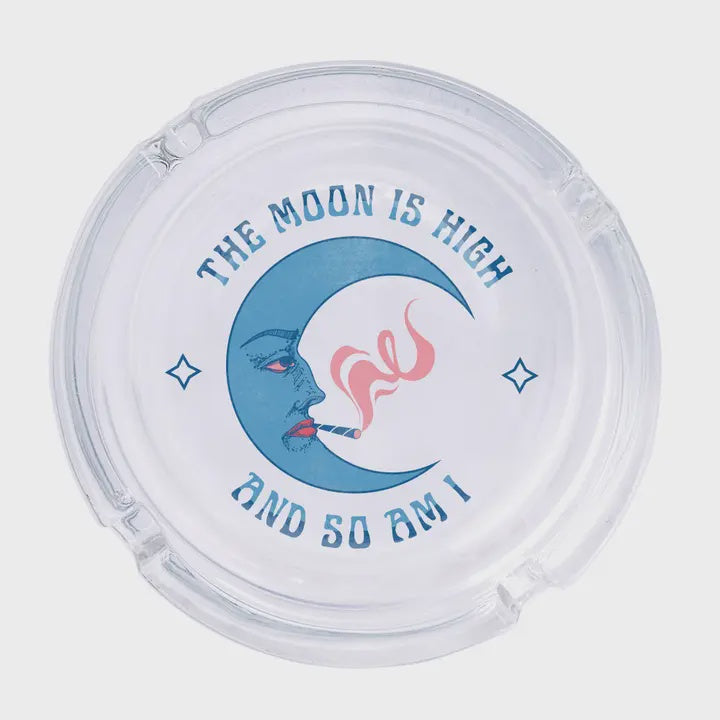 Moon is High Glass Ashtray