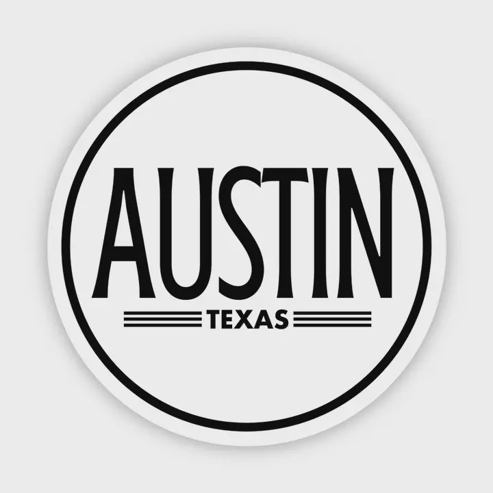 Austin Texas Badge Text Sticker