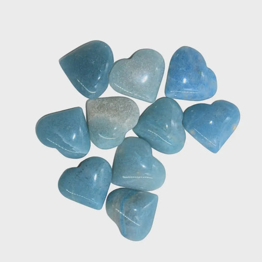 Crystal Heart - Blue Chalcedony