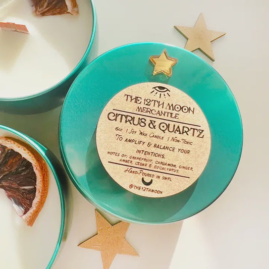Citrus & Quartz Coconut Wax Candle
