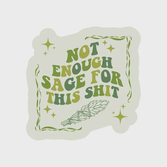 Sage Energy Crystal Swear Vinyl Sticker