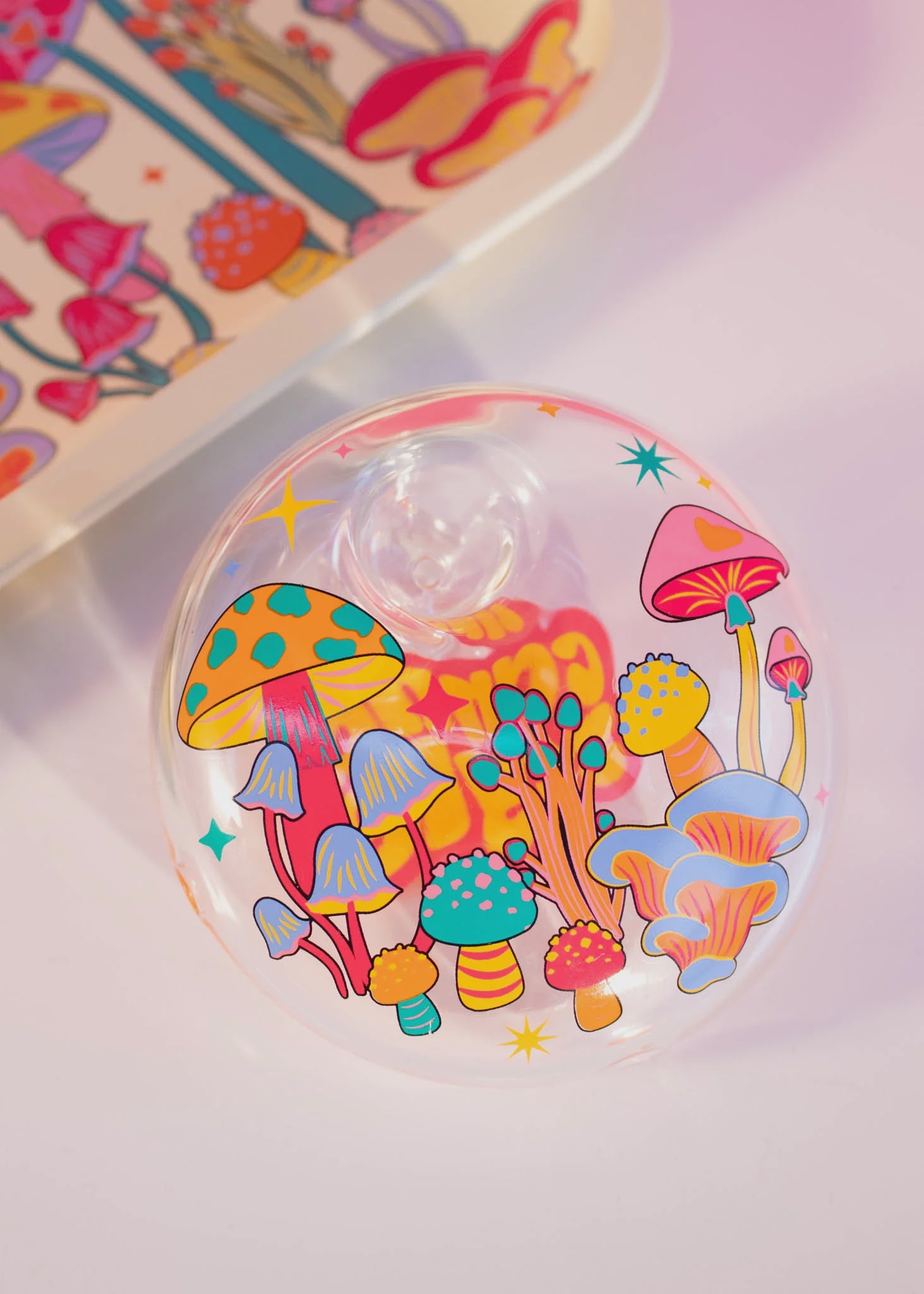 Colorful Mushroom Pebble Pipe
