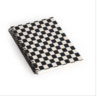Cuss Yeah Designs Black Cream Checker Spiral Notebook