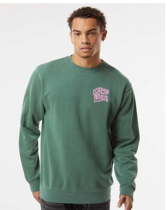 Pigment Dyed Cozy Cannabis Sweatshirt