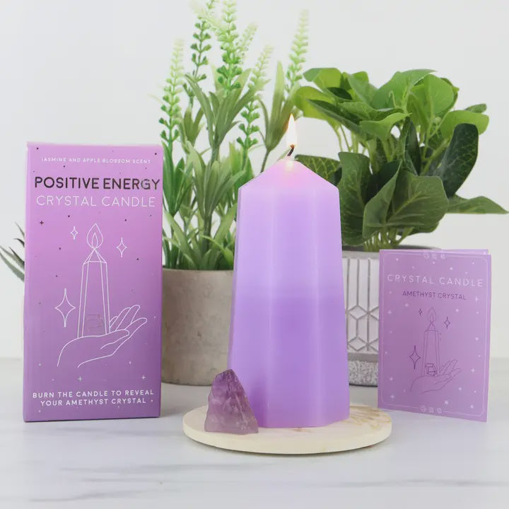 Positive Energy Crystal Reveal Candle