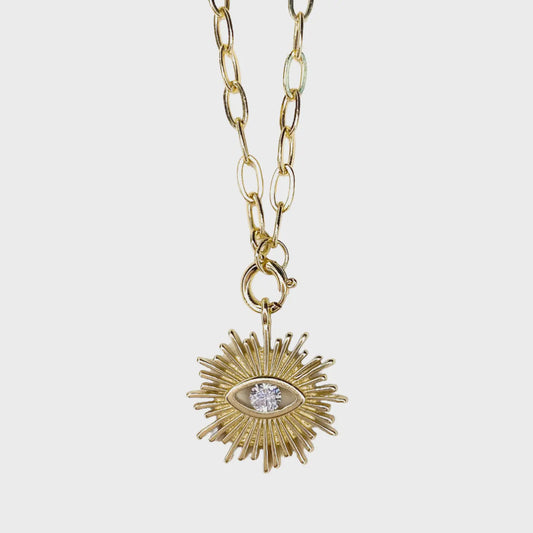 Golden Eye Necklace Loop Chain