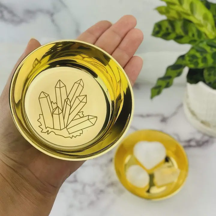Brass Offering Bowl - Crystal Print