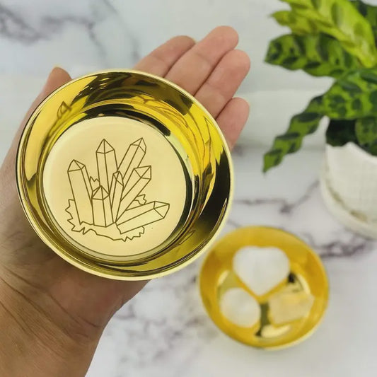 Brass Offering Bowl - Crystal Print