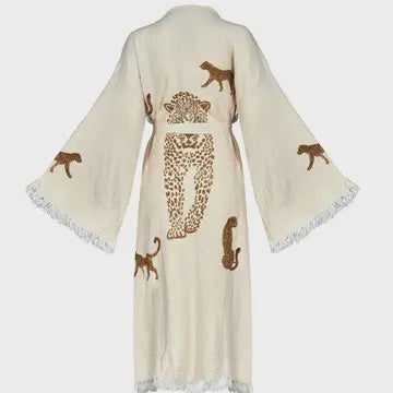 Tan Leopard Kaftan